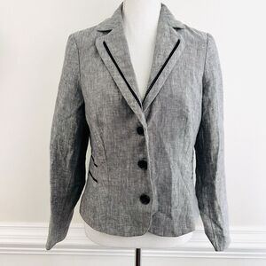 Madison Gray Blazer with Black Accents
